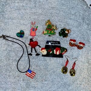 Assortment of holiday jewelry